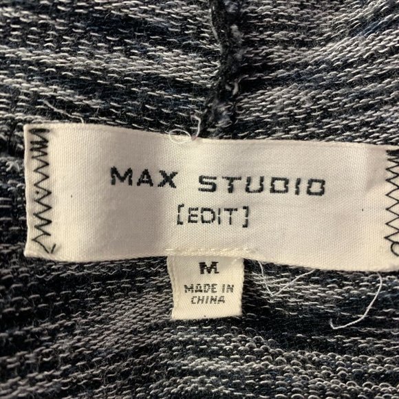 Max Studio Space Dye Open Front Hooded Cardigan - Picture 9 of 10